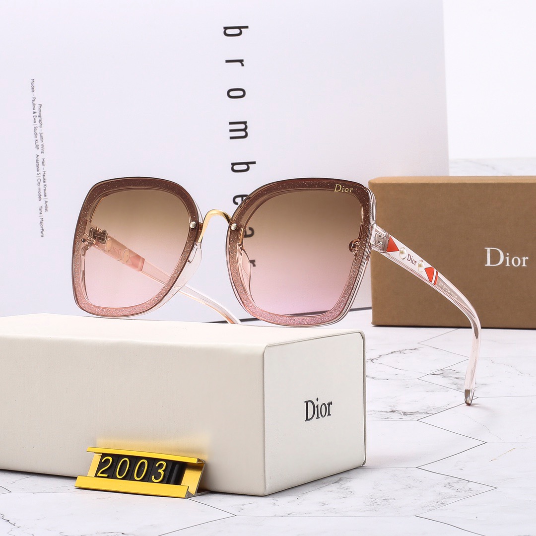 Xu hướng mới của châu Âu và Mỹ năm 2021 Kính mát có thương hiệu Christian Dior dành cho nữ Phân cực chính hãng (Có hộp và hộp đựng kính)