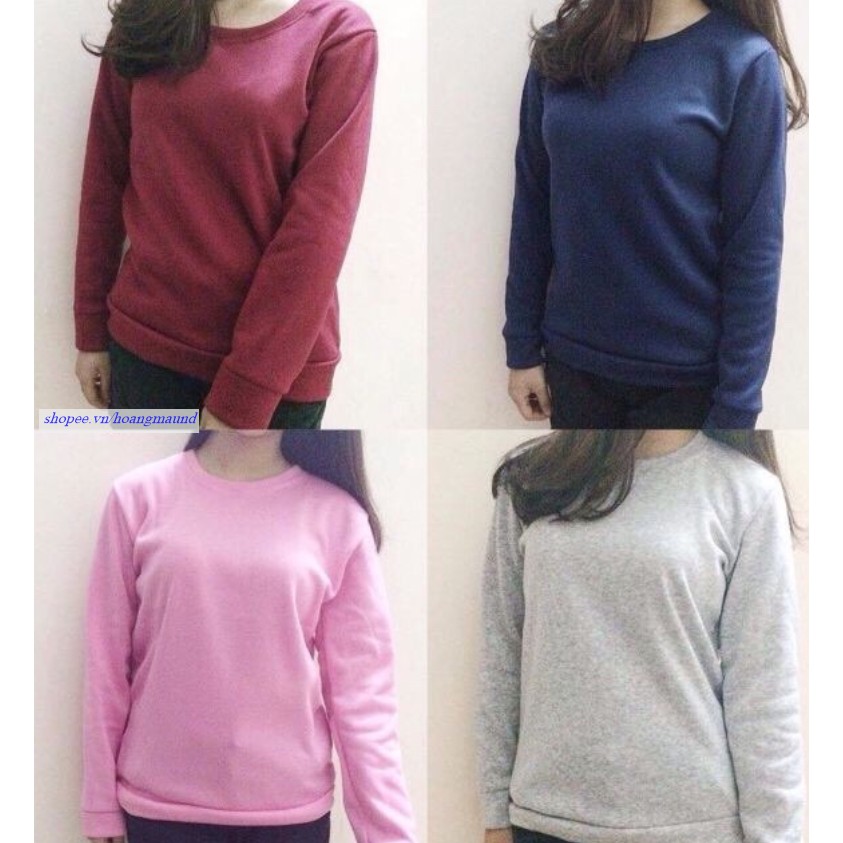 ÁO SWEATER NỈ BÔNG DA CÁ TRƠN NAM NỮ | BigBuy360 - bigbuy360.vn