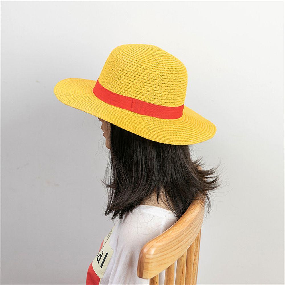 Yunhi Nón Cối Rộng Vành In Hình Luffy One Piece Thời Trang Mùa Hè Cho Nam Và Nữ