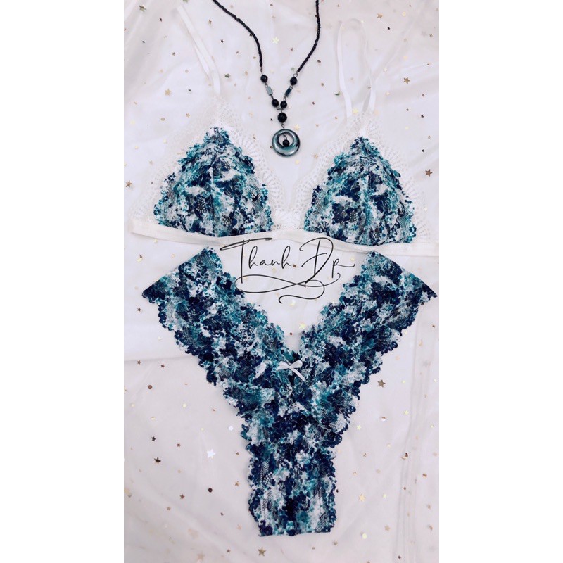 [ẢNH THẬT] SET BRALETTE BÔNG XANH - Thiết Kế Cao Cấp | BigBuy360 - bigbuy360.vn