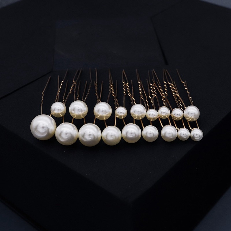 18 Trâm Cài Tóc Hình Chữ U Đính Ngọc Trai Nhân Tạo