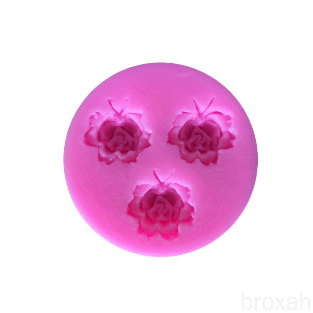 Khuôn silicone tạo hình hoa hồng 3D làm xà phòng