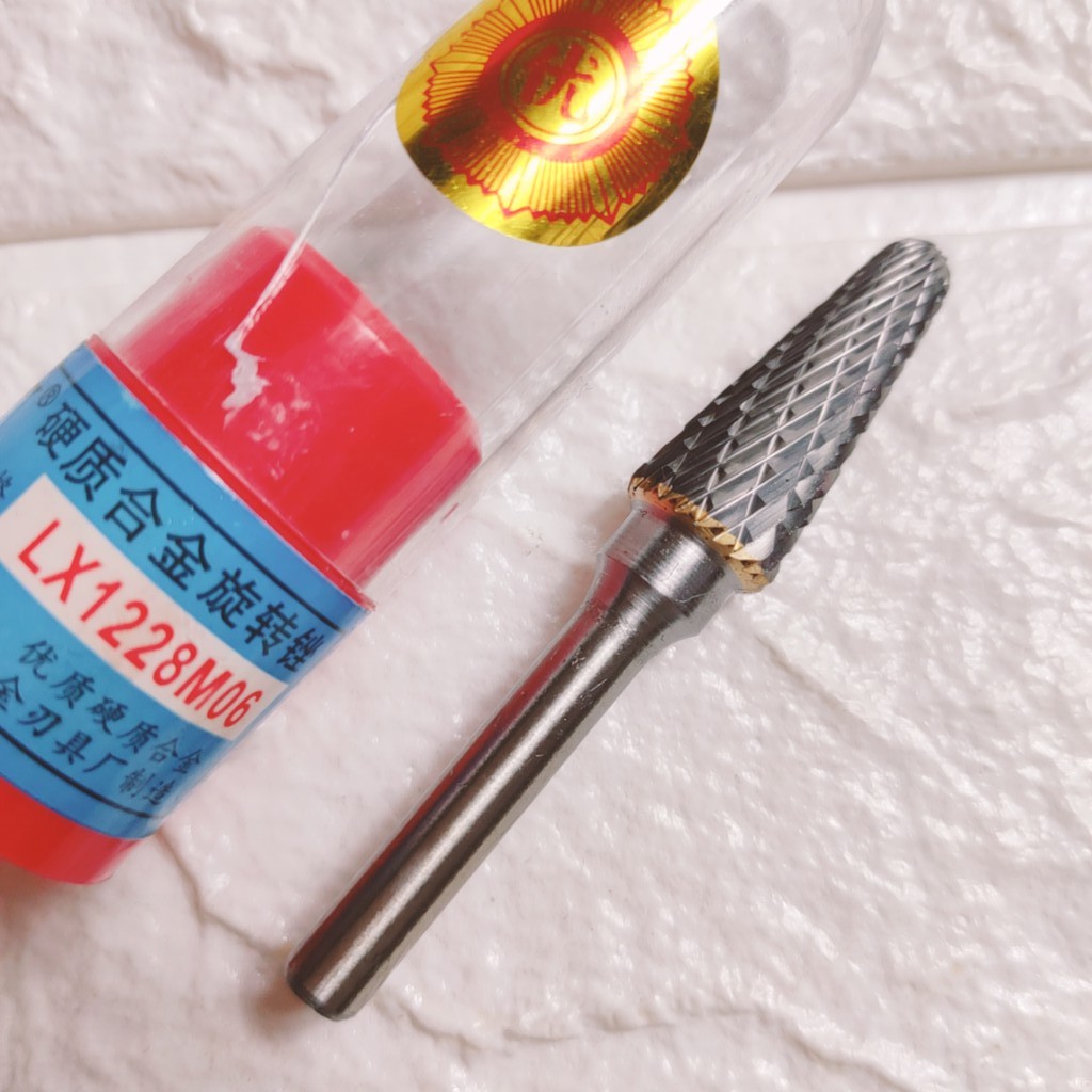 Mũi mài hợp kim hình chóp cụt LX 12mm chất liệu mũi hợp kim vonfram, phay, điêu khắc gỗ, nhôm, đồng, hợp ki