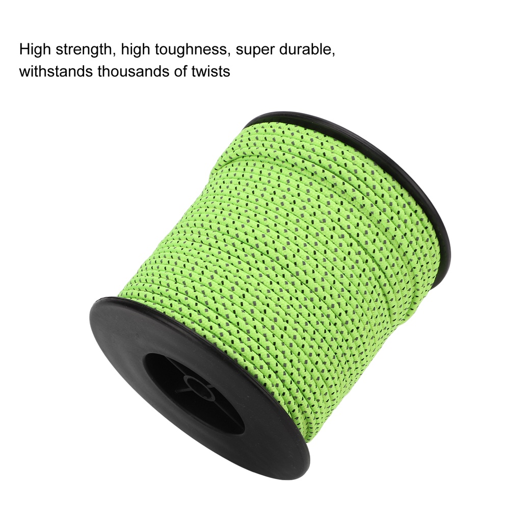 Có thể bán buôn Dây cắm trại Lều huỳnh quang phản cho ngoài trời đi bộ đường dài 50m / 164ft Vermont055 Hàng giao ngay