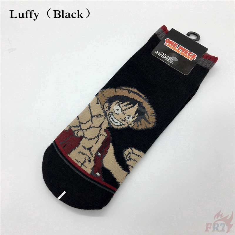Đôi vớ cotton 6 kiểu dáng tùy chọn họa tiết One Piece Luffy Ace Zoro Shanks Edward