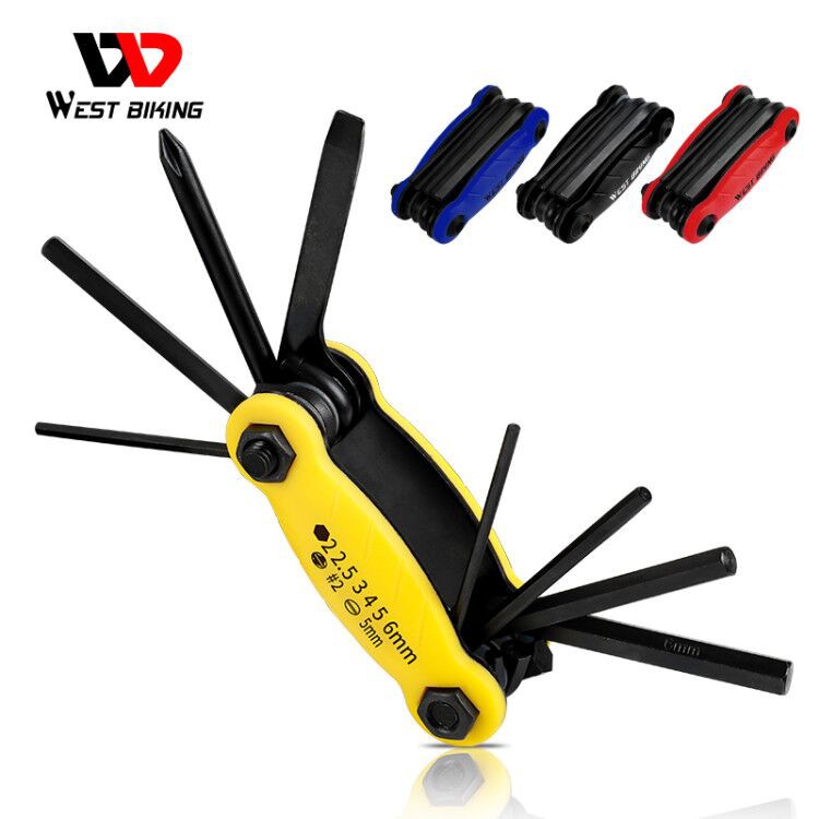 Set dụng cụ sửa xe đạp WEST BIKING 10 trong 1 tiện dụng tùy chọn màu sắc