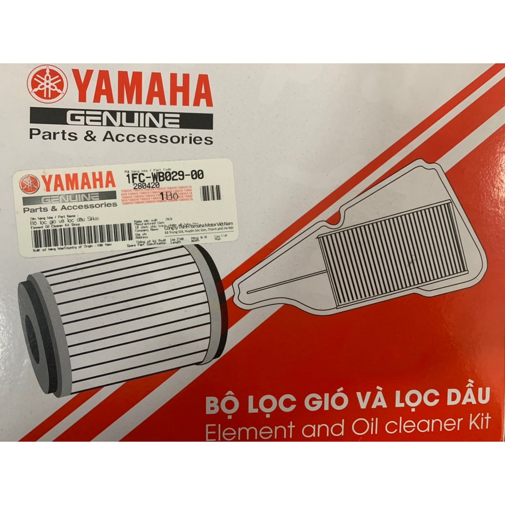  Compo Lọc gió và Lọc nhớt Yamaha Sirius Fi