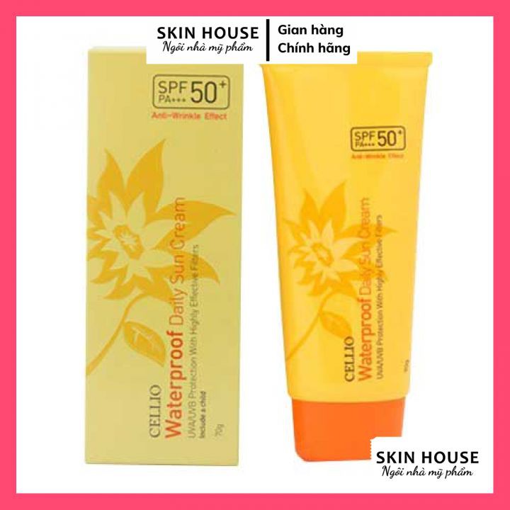 Kem chống nắng CELLIO SPF 50 PA++ Chống tia UV, Dưỡng Trắng Hiệu Quả