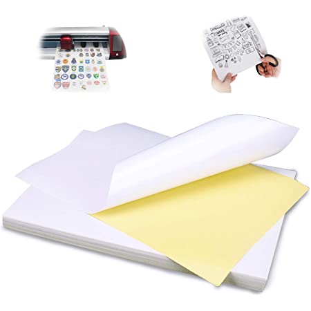 Giấy decal A4 màu trắng bề mặt nhám có keo tự dính cho máy in phun laser bóng