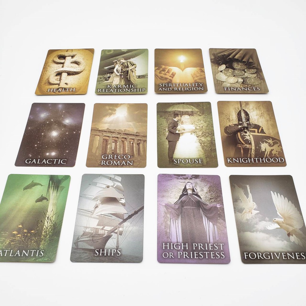 Combo Bộ Bài Past Life Oracle Cards O7 và Túi Nhung Đựng Tarot