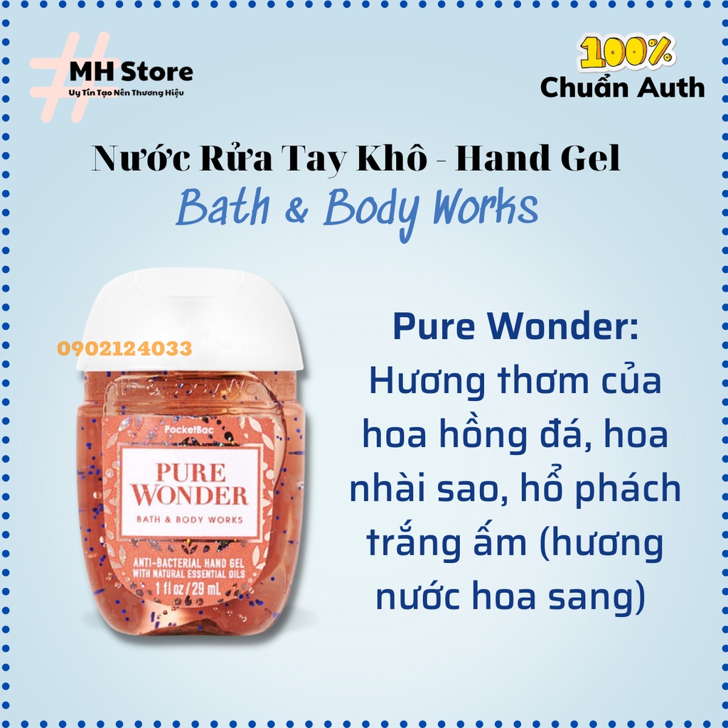 (Mùi Nước Hoa) Nước Rửa Tay Khô Bath & Body Works Dung Tích 29ml (MH Shop)