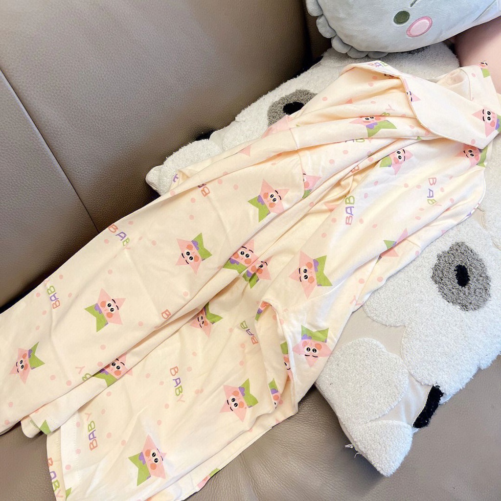 Bộ đồ ngủ tay dài in hình ngôi sao đáng yêu