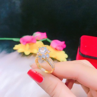 Nhẫn nữ đính xoàn mạ vàng 18k EKPM51