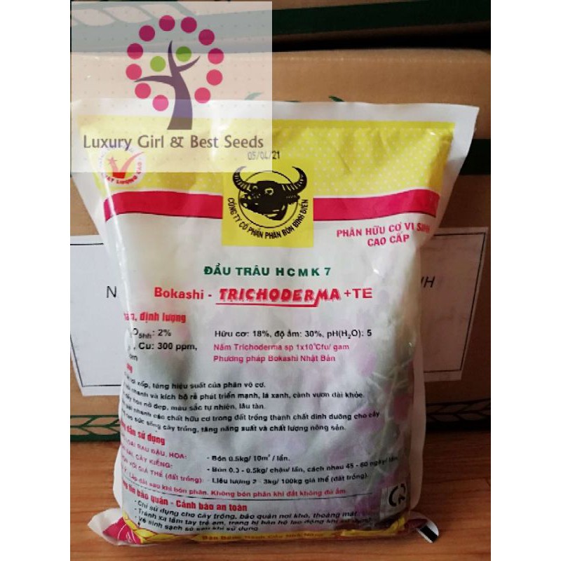 Phân Hữu Cơ Vi Sinh Trichoderma + TE Đầu Trâu HCMK7 1Kg