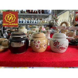 hũ chè tròn sứ bát tràng đẹp