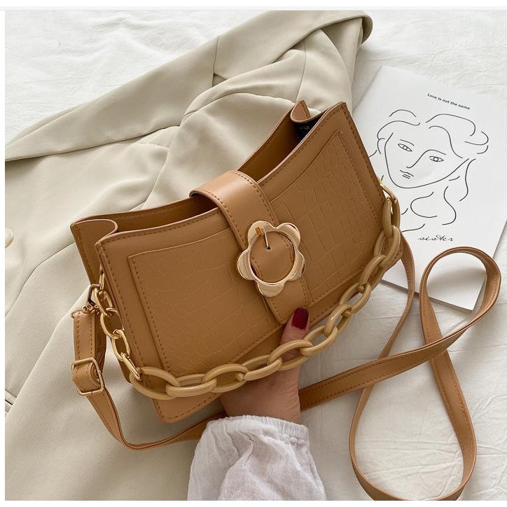 Túi kẹp nách vân cá sấu khóa bấm tròn trẻ trung HANAMA 865 | BigBuy360 - bigbuy360.vn