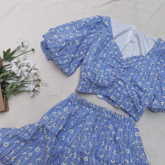 495k set hoa nhí xanh