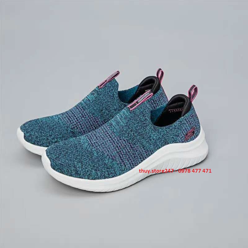 Giày Skecher nữ đế cao, giày chạy bộ, đi dạo, kiểu giày slipon tiện lợi, ET25