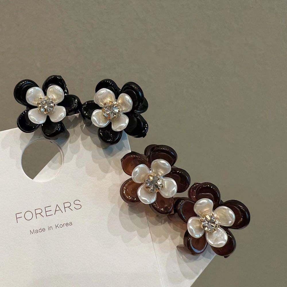 Kẹp Tóc Móng Vỏ Sò Đính Hoa Mini Dễ Thương Sang Trọng Làm Quà Tặng Cho Bạn