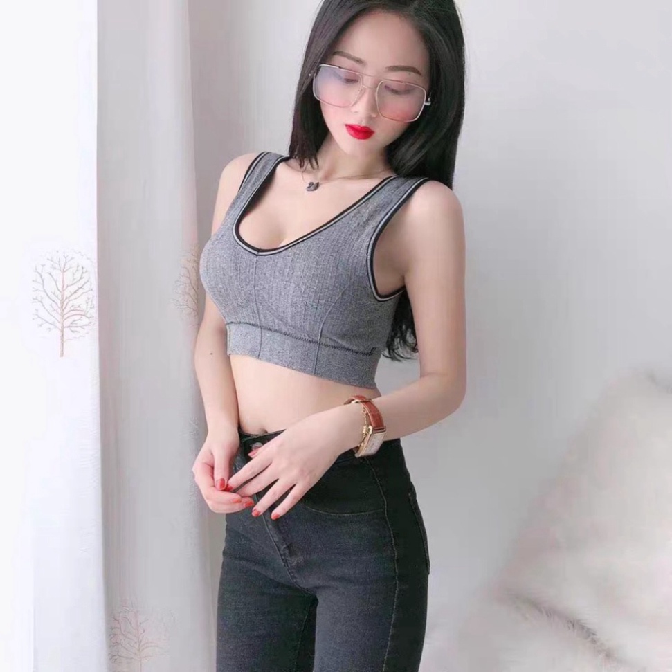 Áo Bra Tập Gym Thể Thao FREESHIP Bra Cotton Hàng Đẹp - Áo Ngực Không Gọng Dây Bản To  2.0 S1BRA08 S2