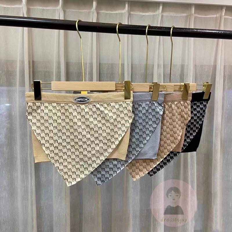 DRE-Women Triangle Tube Tops, Summer Strapless Printed Boat Neck Patchwork Tube Tops