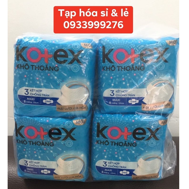 8 gói BVS Kotex dày có cánh khô thoáng (gói 8 miếng)