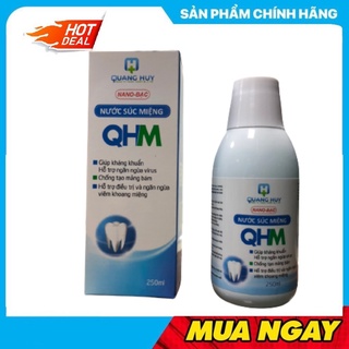 Nước súc miệng kháng khuẩn nano bạc qhm làm sạch khoang miệng hàng chính hãng