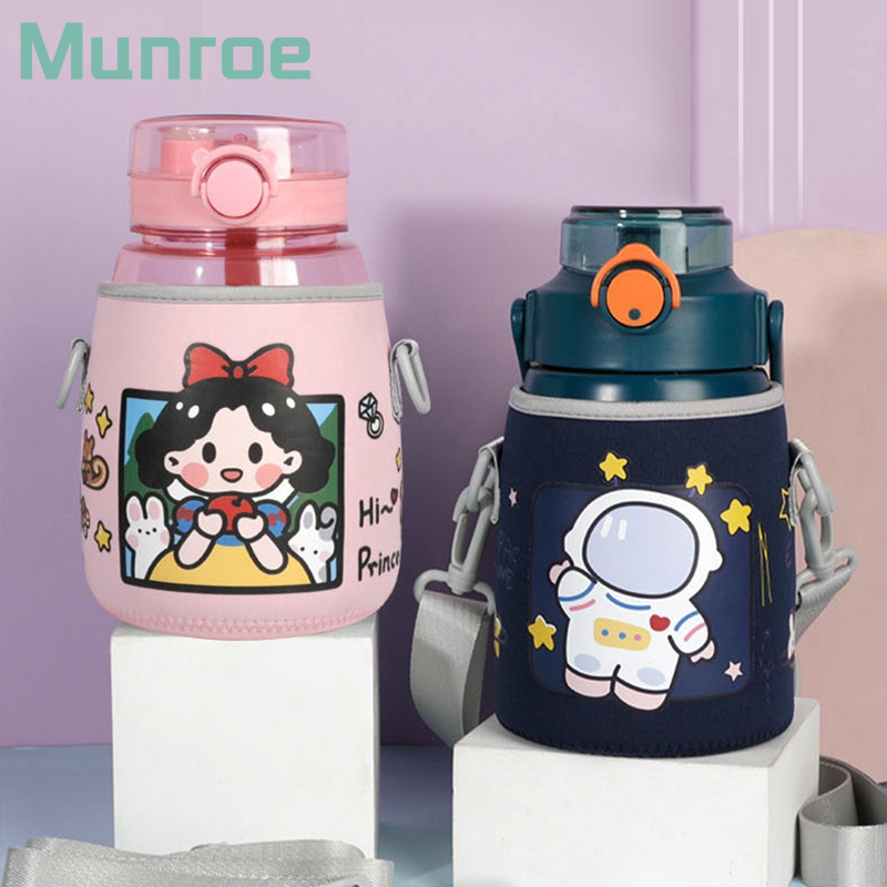 Vỏ Bọc Bình Nước Đeo Chéo Chống Rơi Họa Tiết Hoạt Hình Dễ Thương Thông Dụng Cho Nam Và Nữ