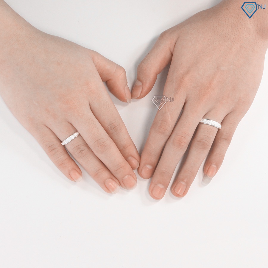 Nhẫn cặp đôi tình yêu nam nữ bạc thật khắc tên ND0441 Trang Sức TNJ