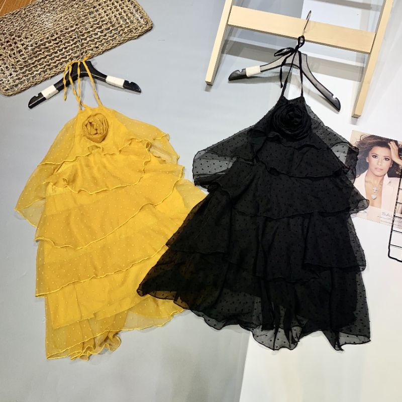 VÁY YẾM TẦNG THIẾT KẾ HOA CỔ LBT001 | BigBuy360 - bigbuy360.vn