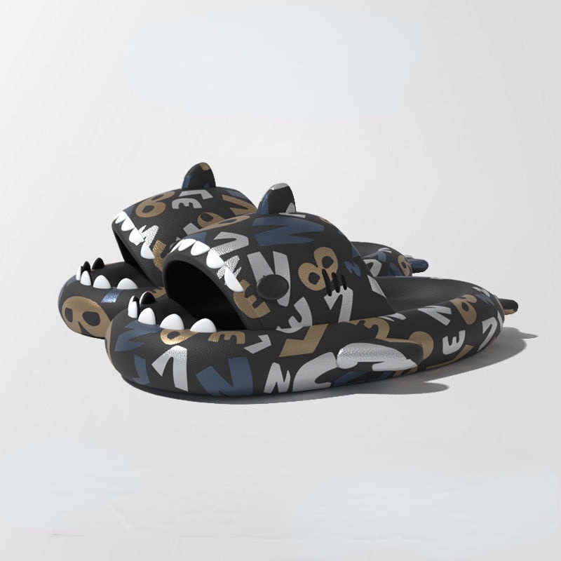 Hot Dép Đi Trong Nhà & Ngoài Trời Hình Cá Mập Hàn Quốc Cho Cặp Đôi