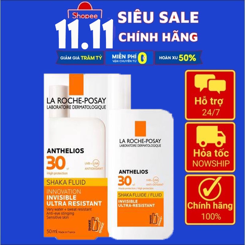 Kem Chống Nắng LA ROCHE POSAY Anthelios Shaka Fluid SPF 50+ Cho Da Nhạy Cảm chính hãng