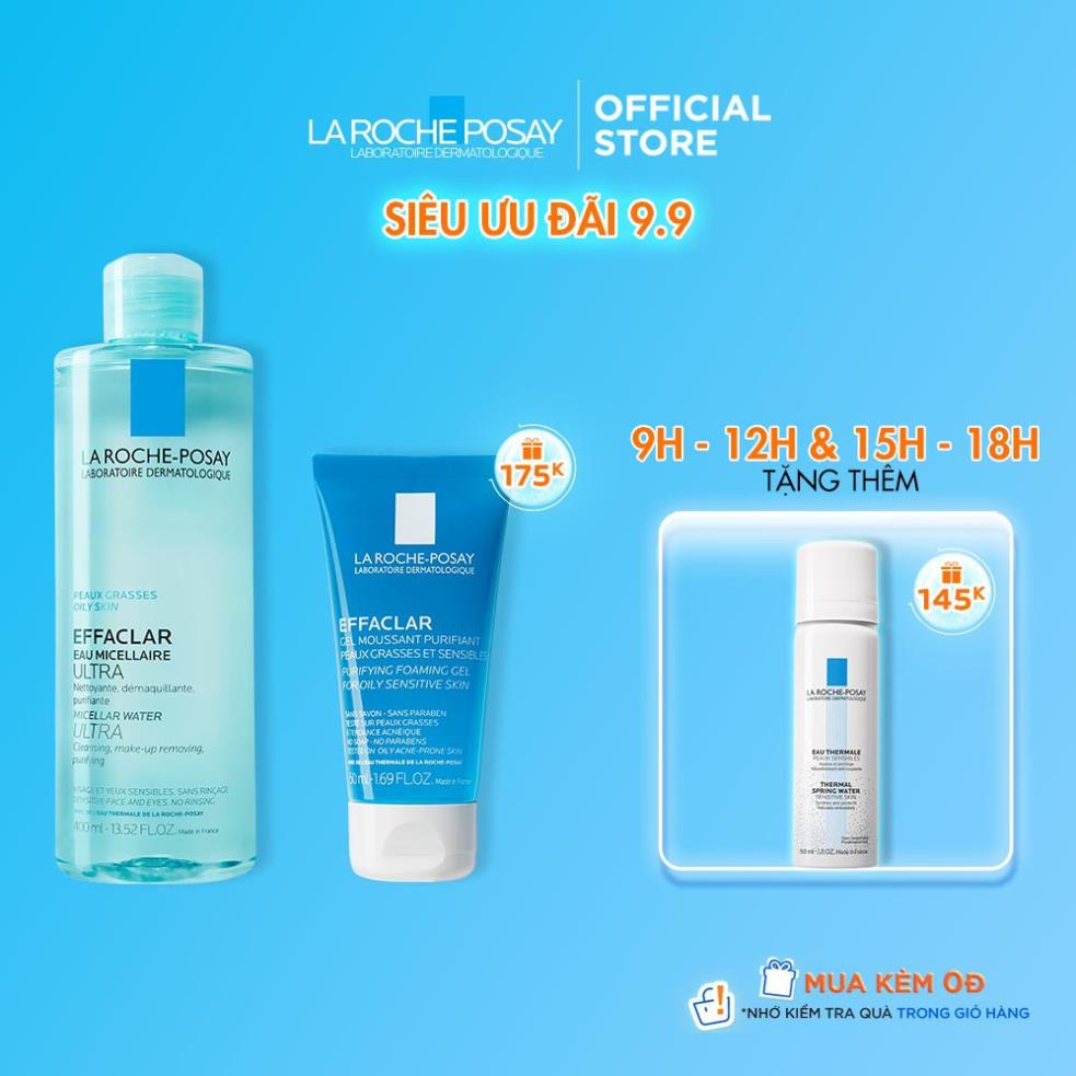 Nước làm sạch sâu tẩy trang cho da dầu nhạy cảm La Roche-Posay Micellar Water Ultra Oily Skin 400ml | BigBuy360 - bigbuy360.vn