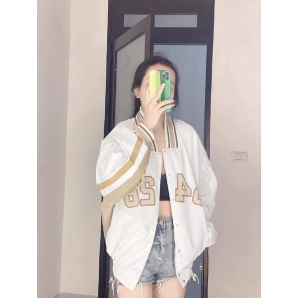 Áo khoác Bomber dù Jacket Ulzzang số 5426 nam nữ form rộng