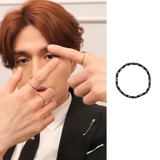 Nhẫn đen mắc xích mảnh Lee Dong Wook