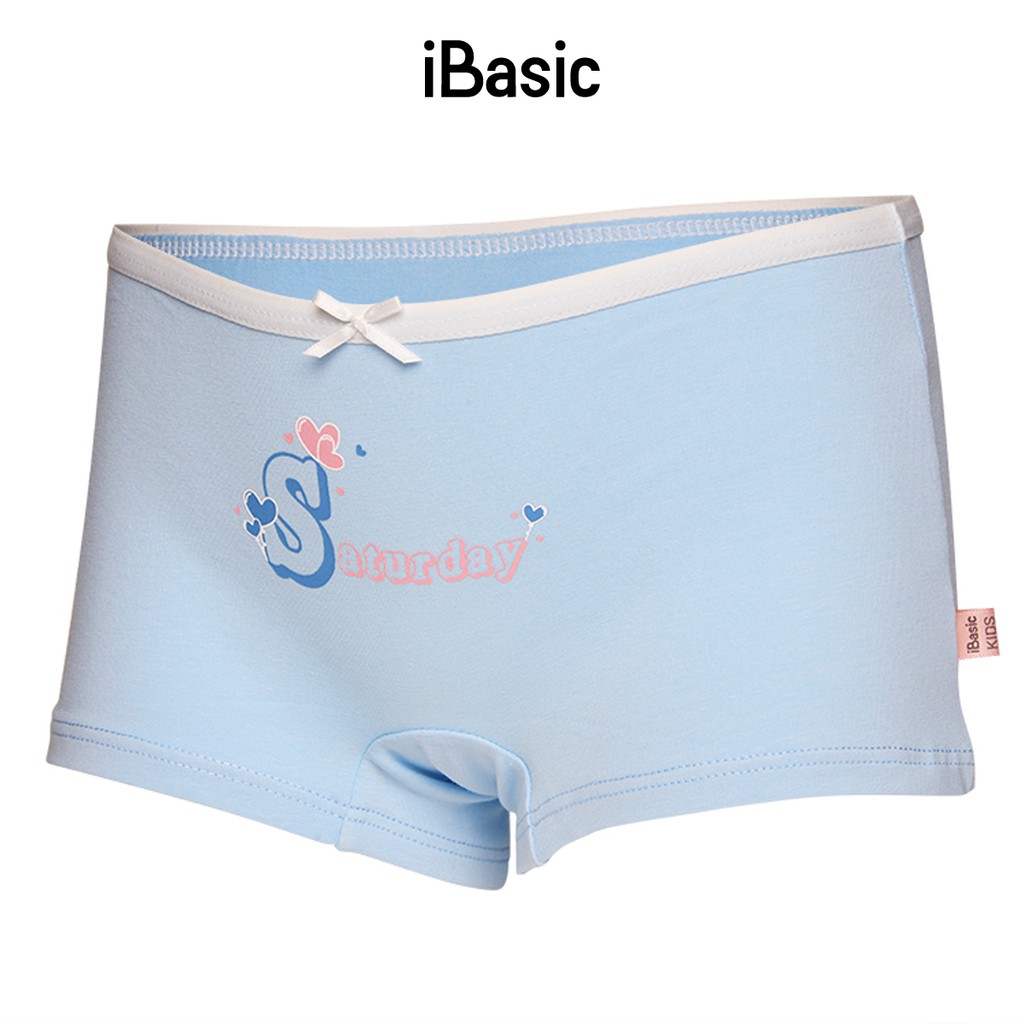 Hộp 7 quần lót bé gái cotton 7 màu iBasic PANG019