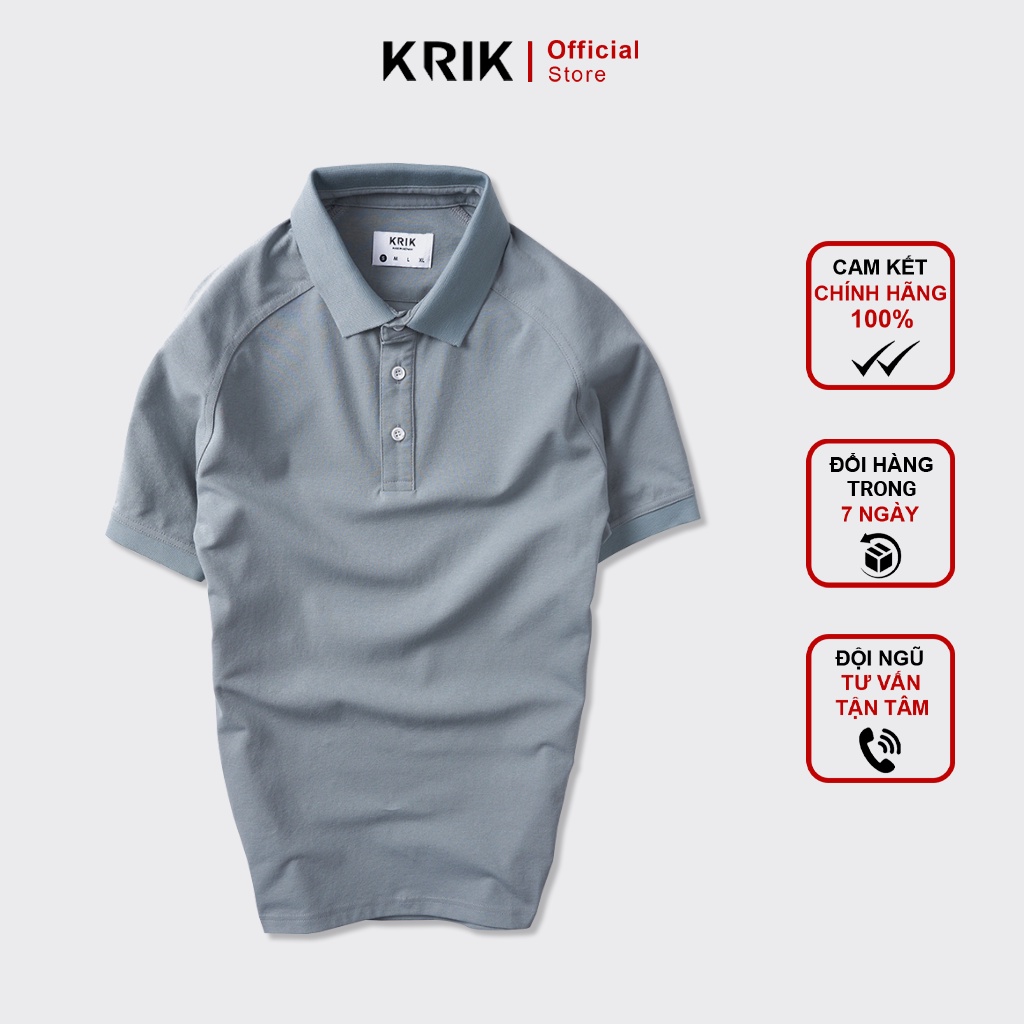 Áo Polo Nam KRIK Chất Vải Cotton Thoáng Mát, Thấm Hút Mồ Hôi PL0019