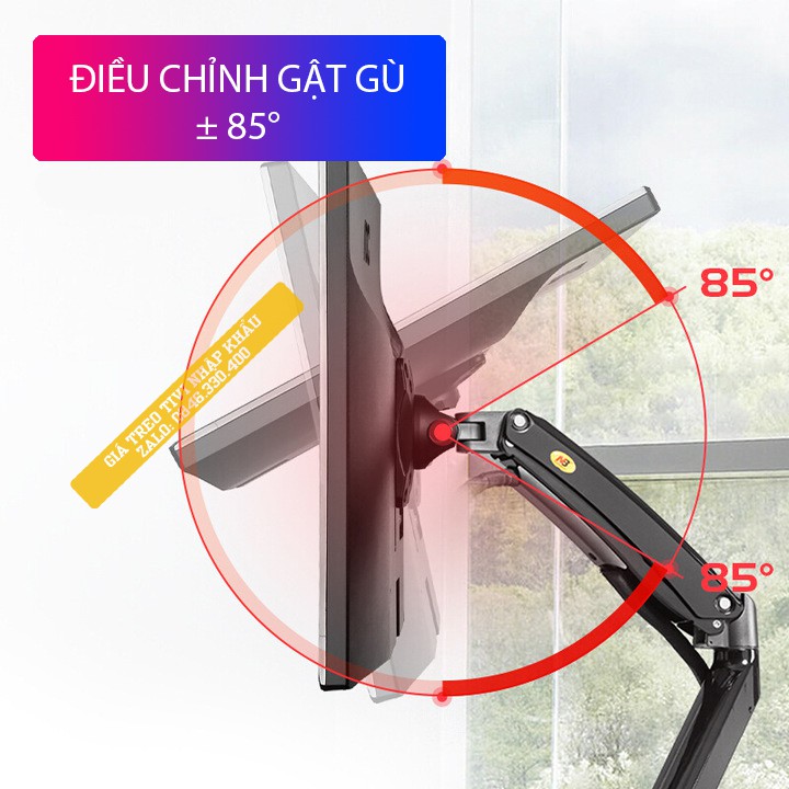 ( Đen &amp; Trắng ) Giá treo màn hình 22 - 35 inch NB F100A  - NorthBayou - Giá treo màn hình máy tính Xoay 360 độ