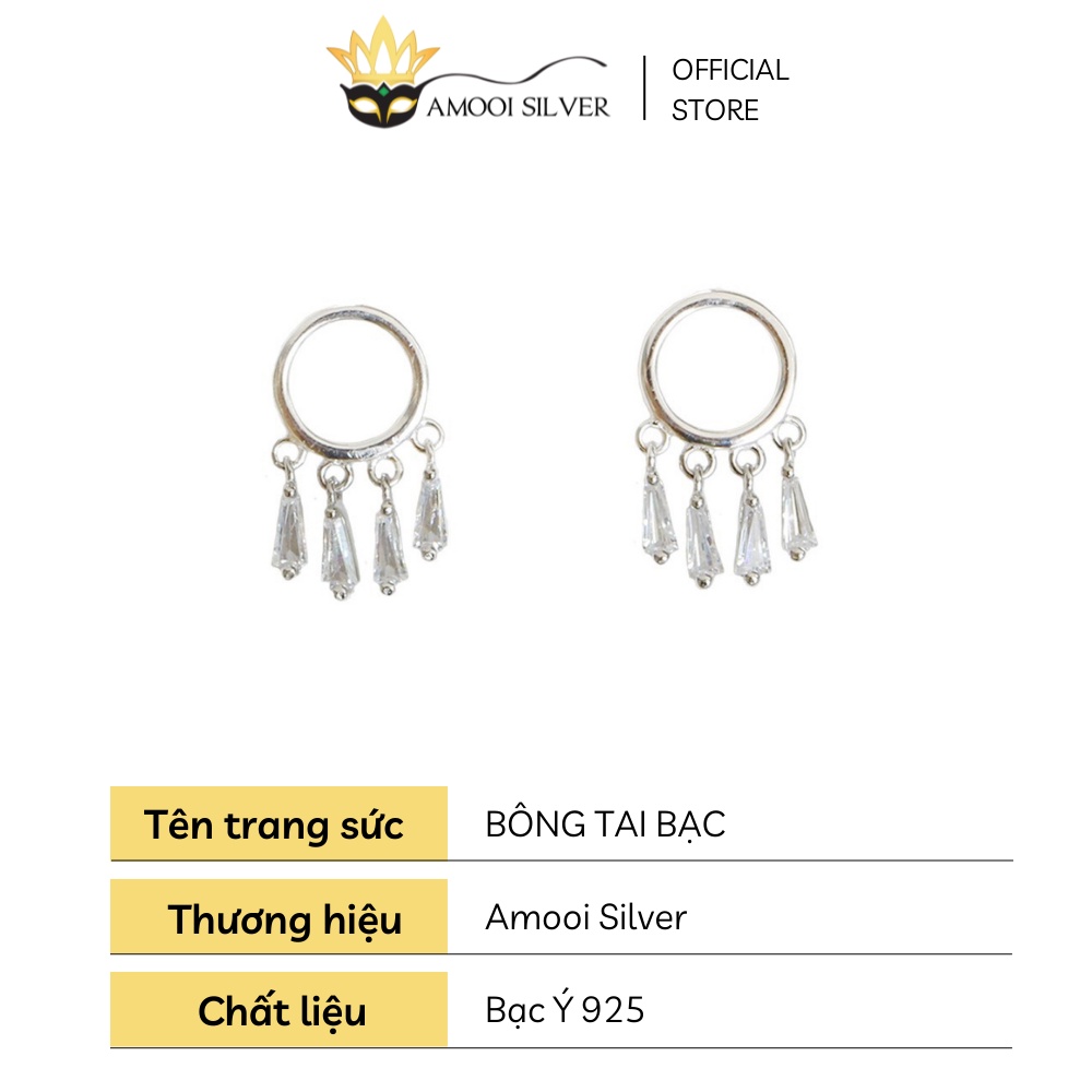 Bông tai bạc S925 dream catcher - Amooi Silver AB15