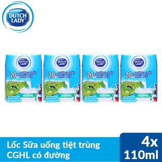 [FREESHIP 99K TOÀN QUỐC Lốc Sữa uống tiệt trùng CGHL có đường 110ml (4 hộp)