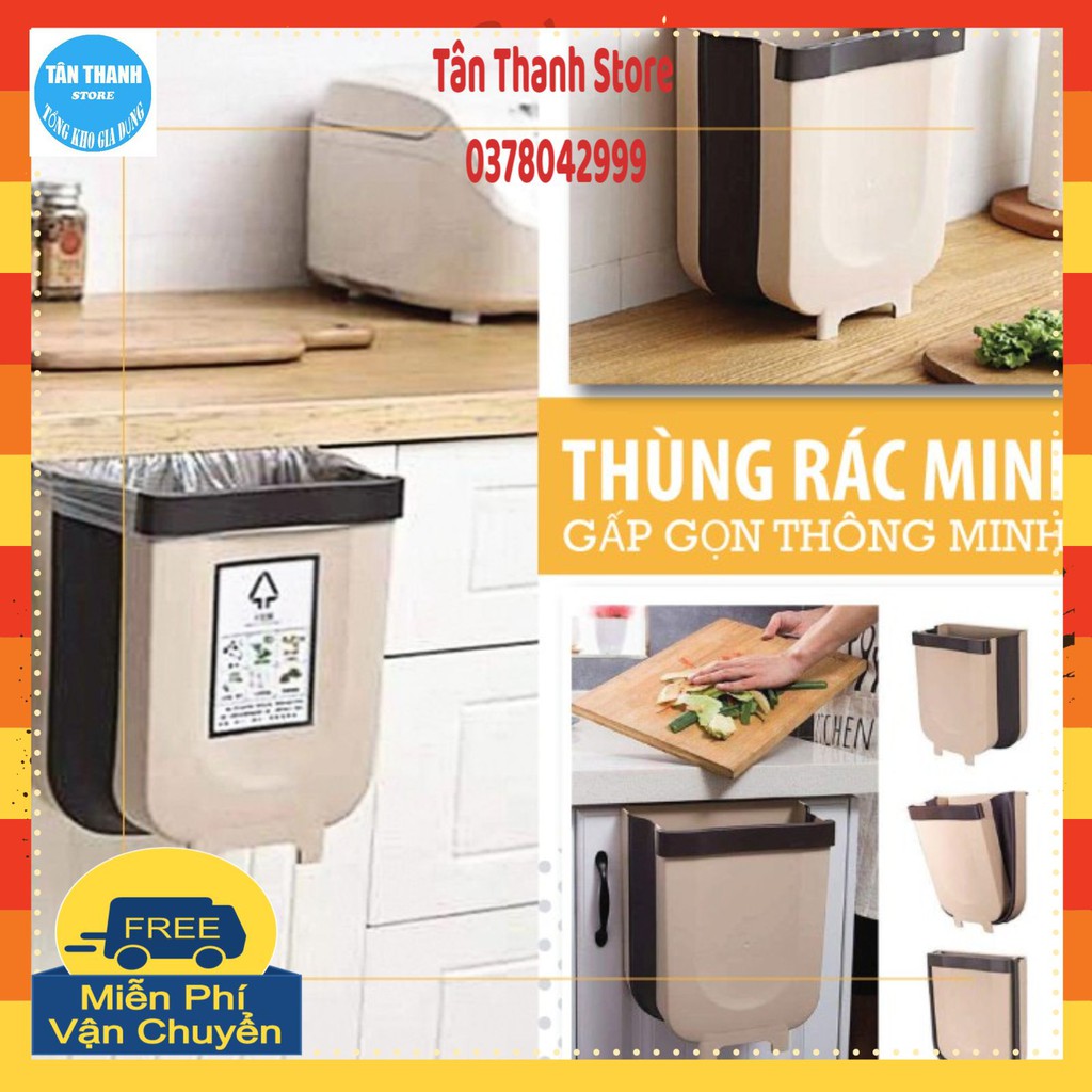 ❤️Thùng Rác Gấp Gọn❤️Giỏ Nhựa Đựng Rác Thông Minh, Treo Cửa Bếp Cửa Tủ Tiện Lợi