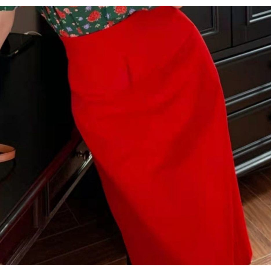 Set áo kiểu tay ngắn phồng cổ chữ V chiffon và chân váy phong cách Hong Kong thời trang mùa hè mới cho nữ (Có bán lẻ)