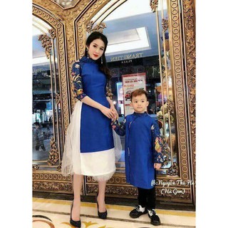 Sét áo dài mẹ + bé trai