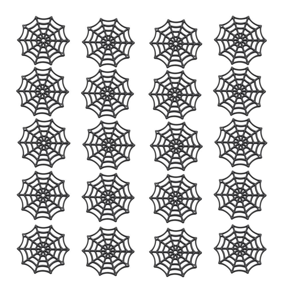 Set 20 Mạng Nhện Giả Bằng Nhựa Màu Đen Trang Trí Nhà Cửa