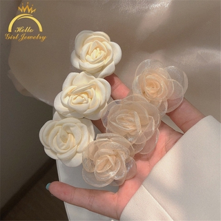 Kẹp Tóc Hình Hoa Trà Cho Cô Dâu