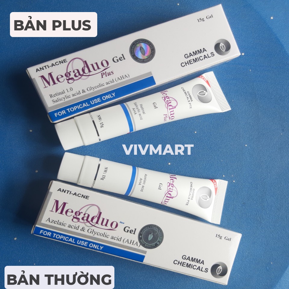 ✅ MEGADUO GEL 15G - Giảm mụn, giảm thâm, dưỡng da - Bản New AHA và Plus Retinal