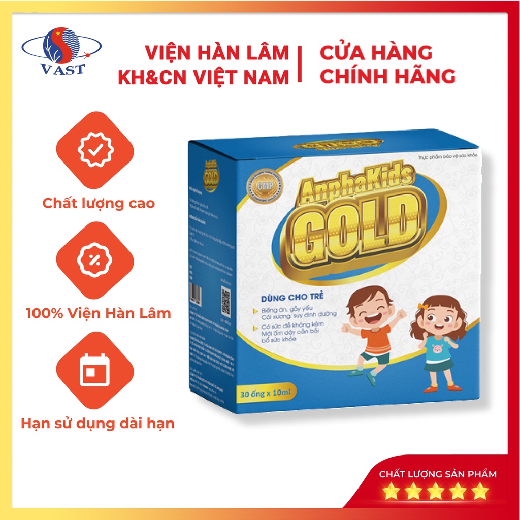 ANPHAKIDS GOLD Tăng Đề Kháng Cho Bé, Giúp Bé Khỏe Mạnh, Ăn Ngủ Tốt Tiêu Hóa Tốt - Sản Phẩm Viện Hàn Lâm KH&CN VIỆT NAM