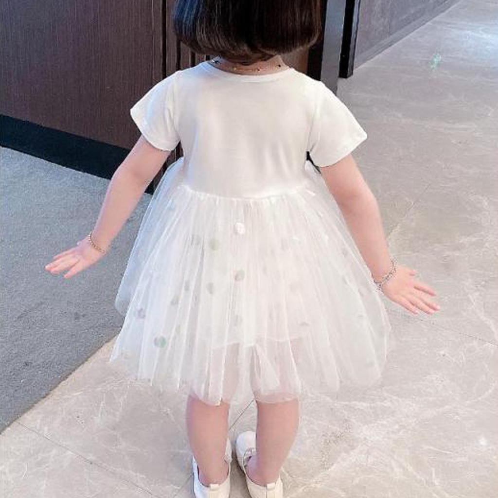 Đầm công chúa Nina Kids đính kim tuyến lấp lánh đáng yêu dành cho bé gái từ 0 - 4 tuổi