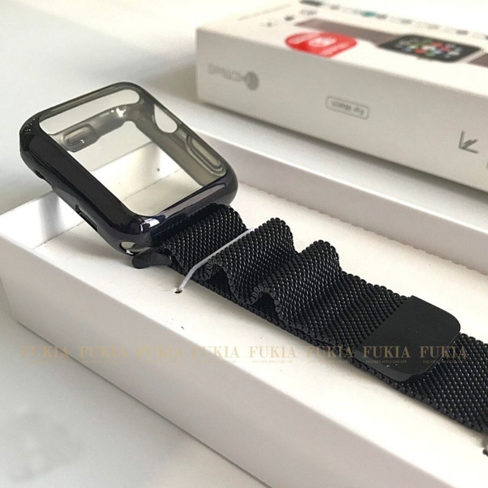 Combo dây thép milan và ốp dẻo KST dành cho Apple Watch đồng hồ thông minh Series 1/2/3/4/5/6/SE size 38/40/42/44mm