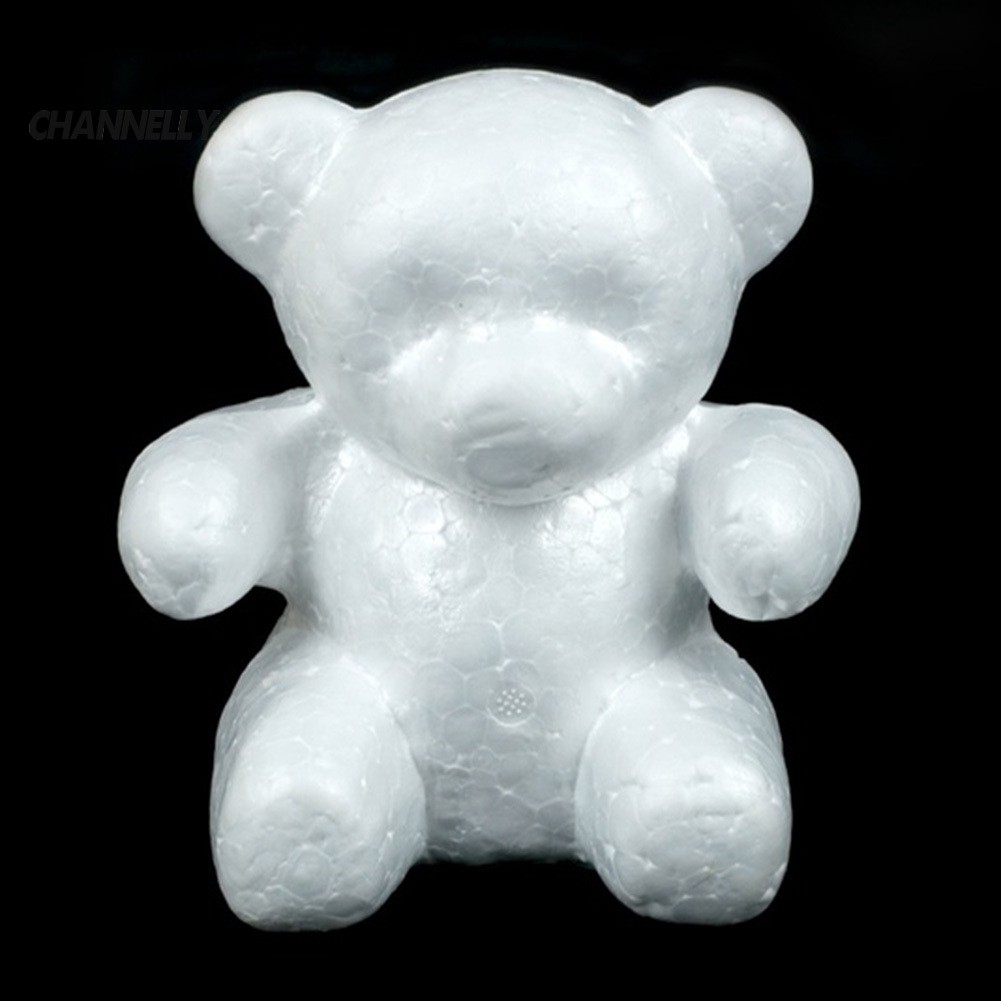 Tượng gấu làm từ mút xốp dùng làm quà tặng lễ tình nhân DIY 15/20cm dễ thương
